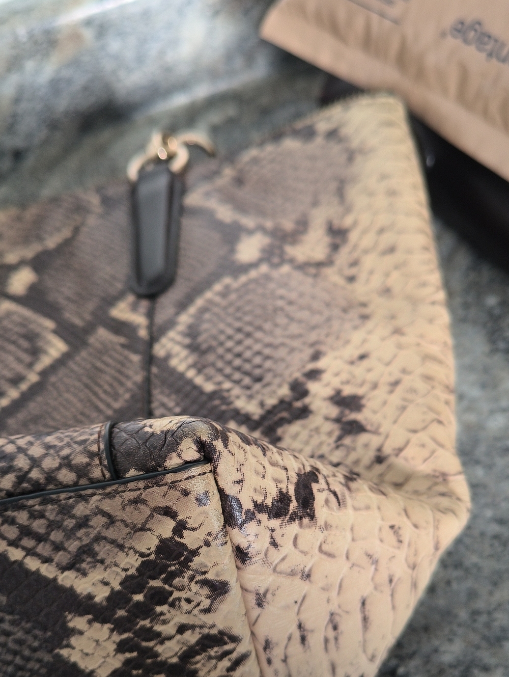 Authentic Coach Ava Python Embossed Leather Tote - Picture 13 of 14